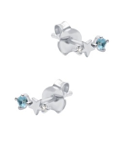 March Birthstone Silver Stud Earring STS-6798